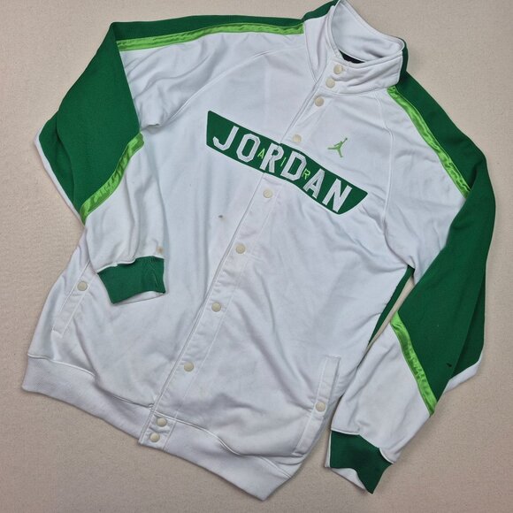 Nike Other - Nike Michael Jordan Warm-Up Basketball Track Jacket Men's Sz L 90's VTG Grn/Wht